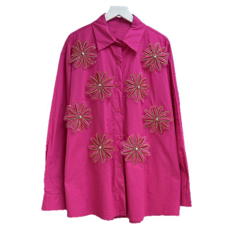 Embroidery Service - Camicette da Donna Vintage con Colletto