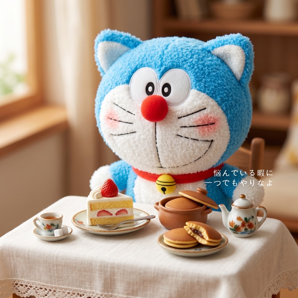 Embroidery Design Love - Adorabile Peluche di Doraemon in Edizione
