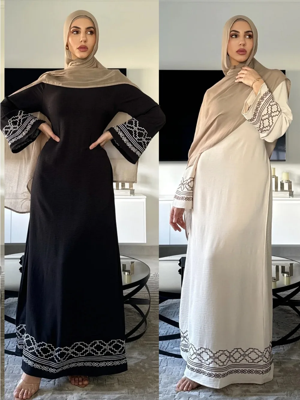 Embroidery Arabic - Eid Ricamo Abito Musulmano per Le