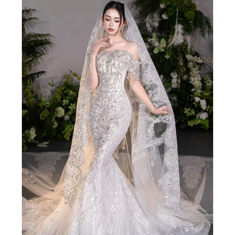 Embroidery Organza - Abito da sposa di lusso senza