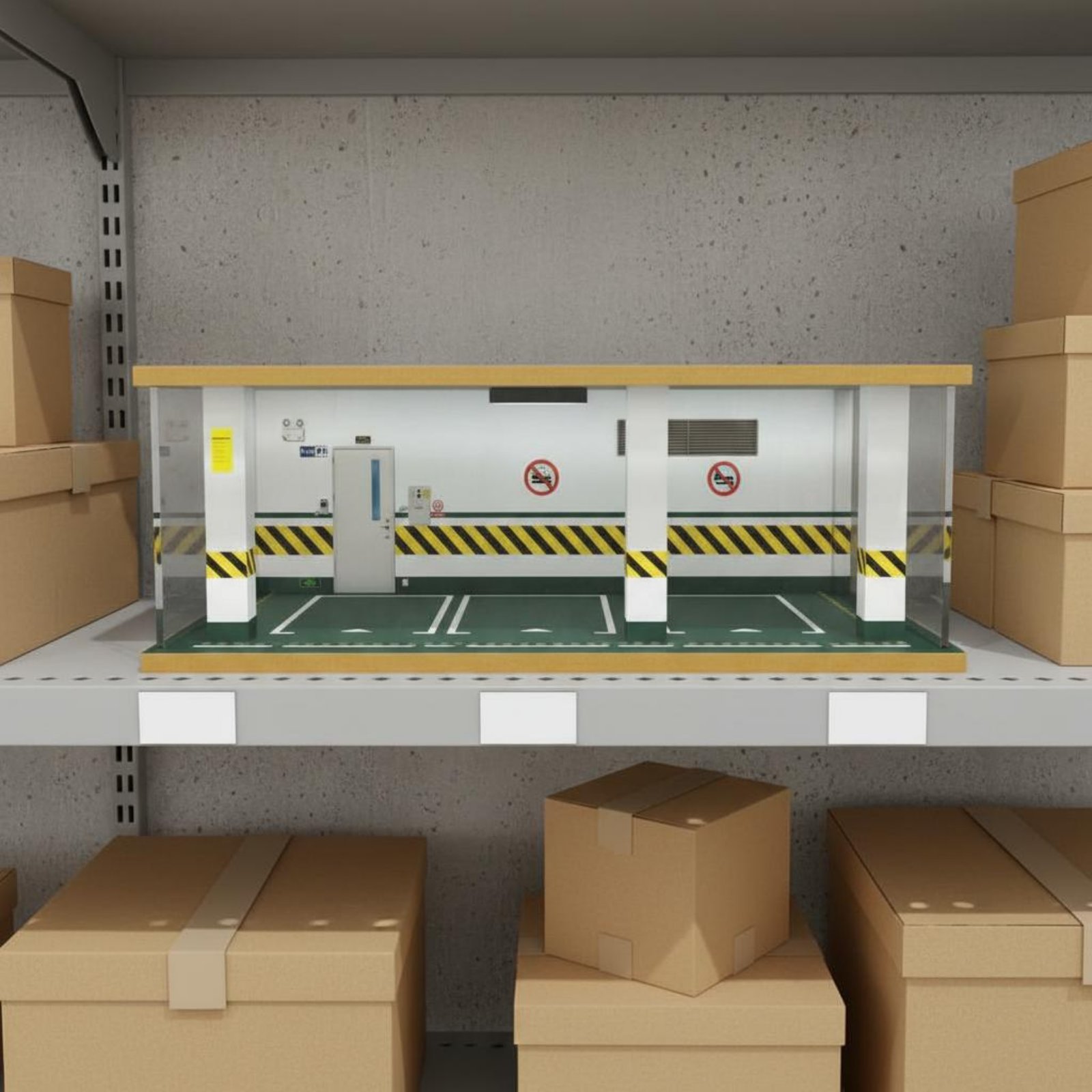 Frame Display Wood - Garage in Miniatura in Scala 1:24