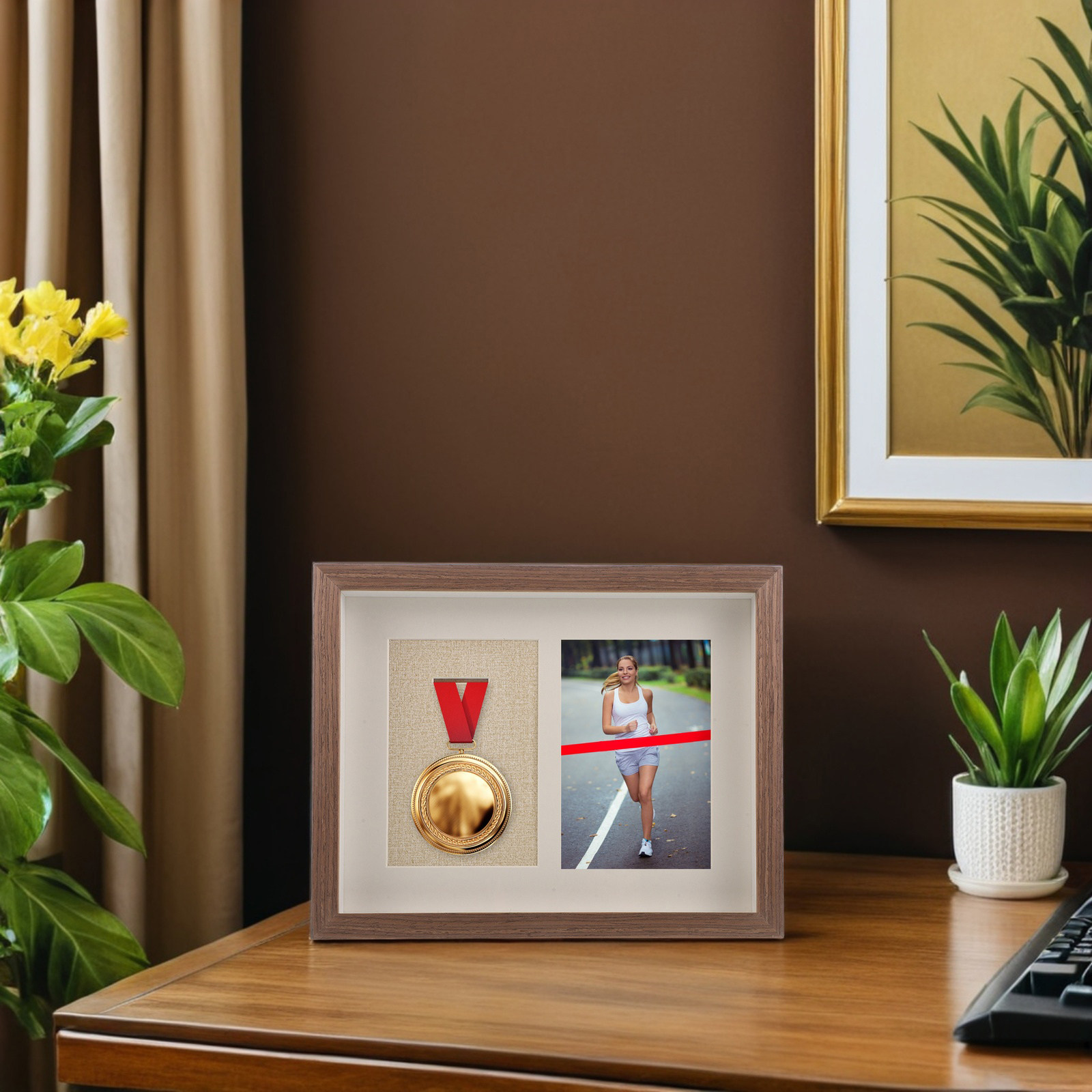 Frame Display Wood - Cornice in legno per esposizione medaglie,