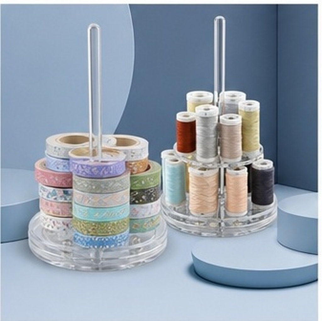 Embroidery Yarn - 2 pezzi: portanastro da scrivania girevole,