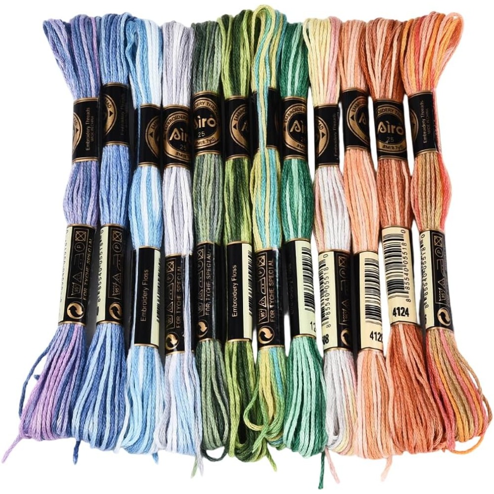 Embroidery Floss - 12 Gomitoli 105 Iarde Filo da