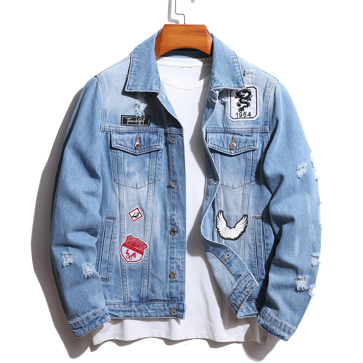 Embroidery Jacket - Giacca in Denim Invernale Vintage da