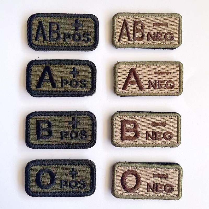 Embroidery Fonts - 1/2 Pezzi, Distintivi del Gruppo Sanguigno