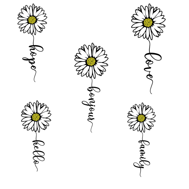 Embroidery Fonts - Carattere Little Daisy Tail personalizza lettere