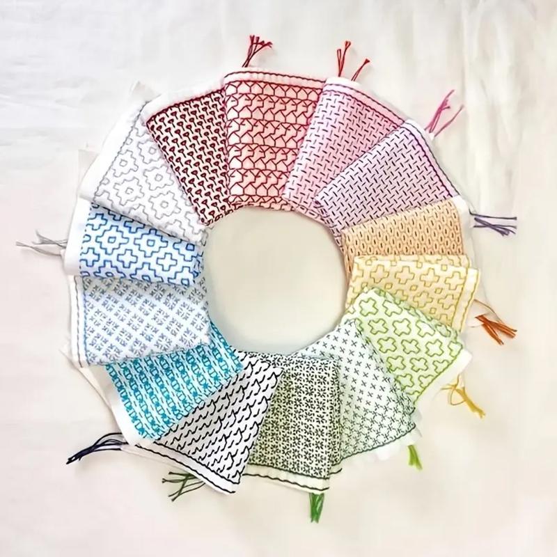 Embroidery Yarn - 9/32 pezzi filo e aghi tessuto