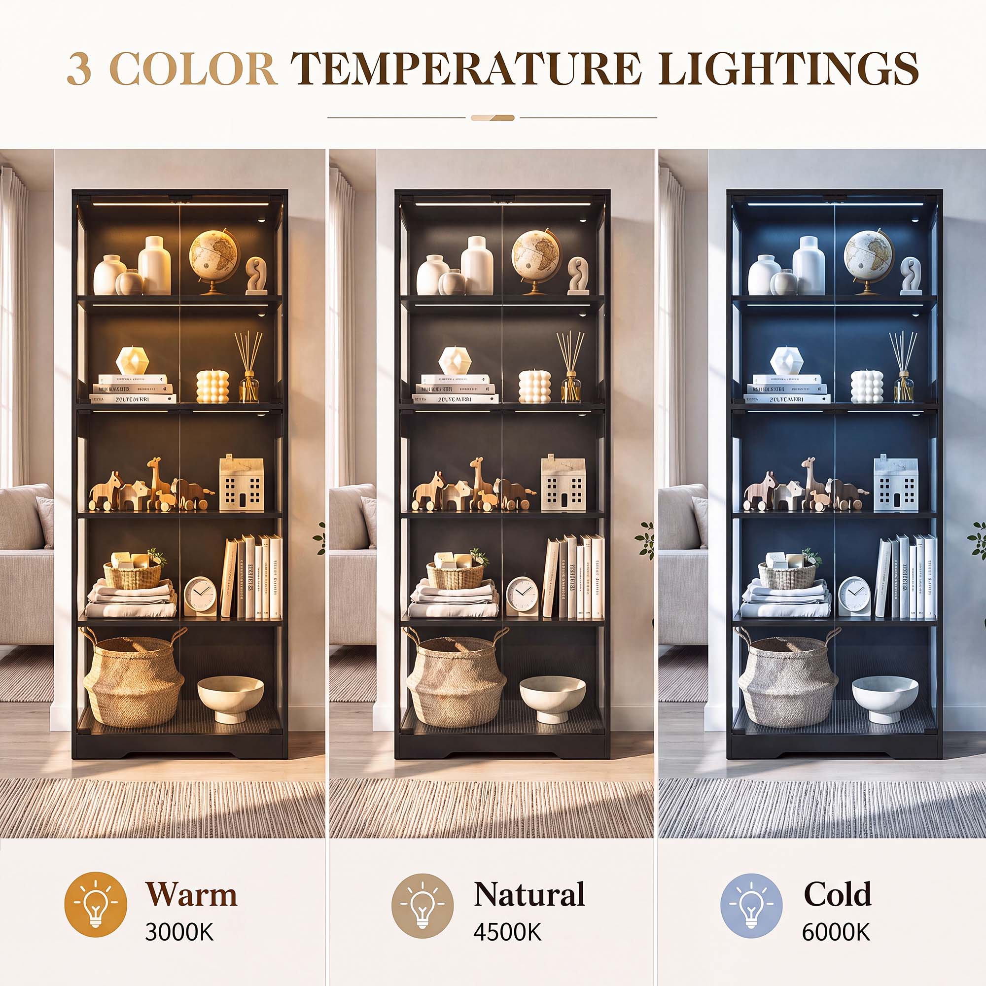 TCGBKAF Vetrina a 5 Ripiani co - Frame Display Wood recensione e prezzo