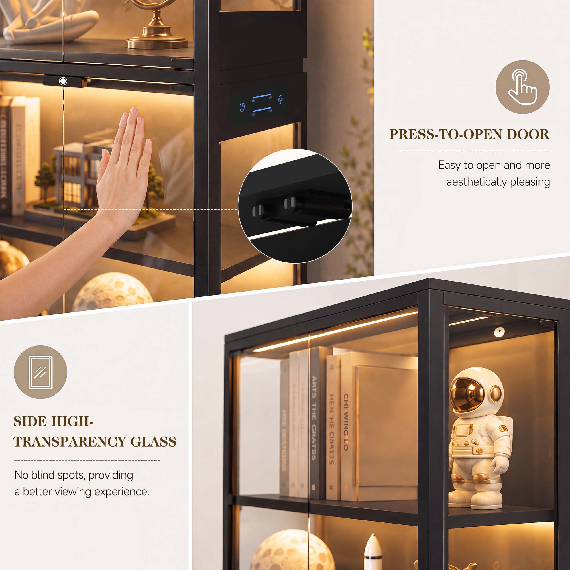 TCGBKAF Vetrina a 5 Ripiani co - Frame Display Wood recensione e prezzo