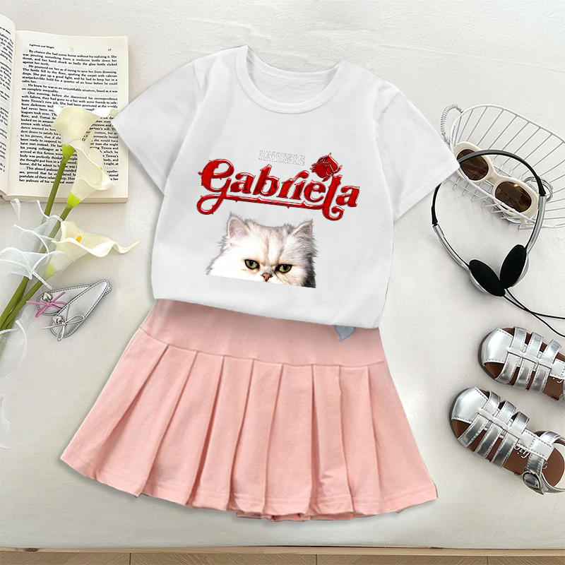 Moda K POP K-KATSEYE T-shirt G - Embroidery Skirt recensione e prezzo