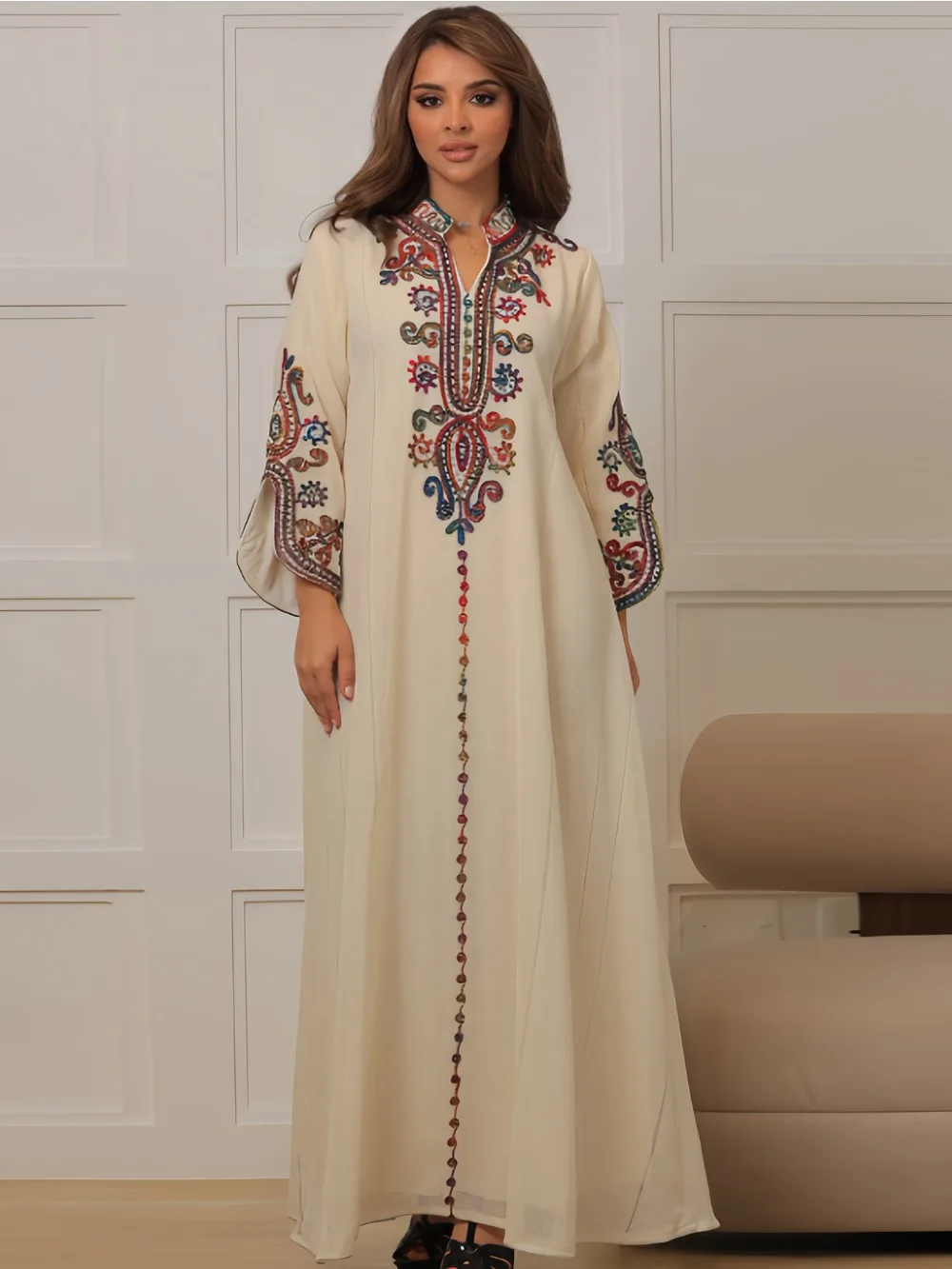 Abaya musulmano per le donne A - Embroidery Arabic recensione e prezzo