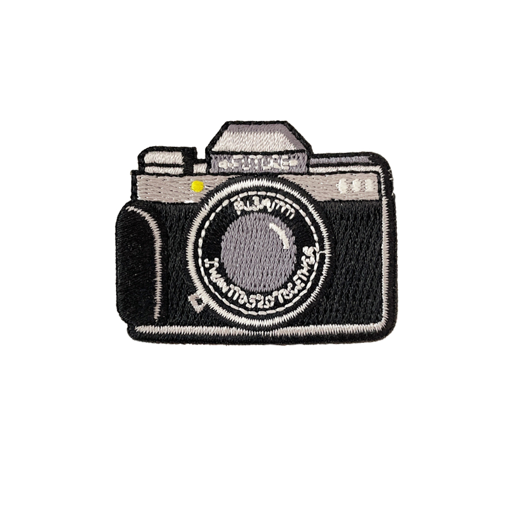 1 pezzo nero fotocamera ricamo - Embroidery Fonts recensione e prezzo