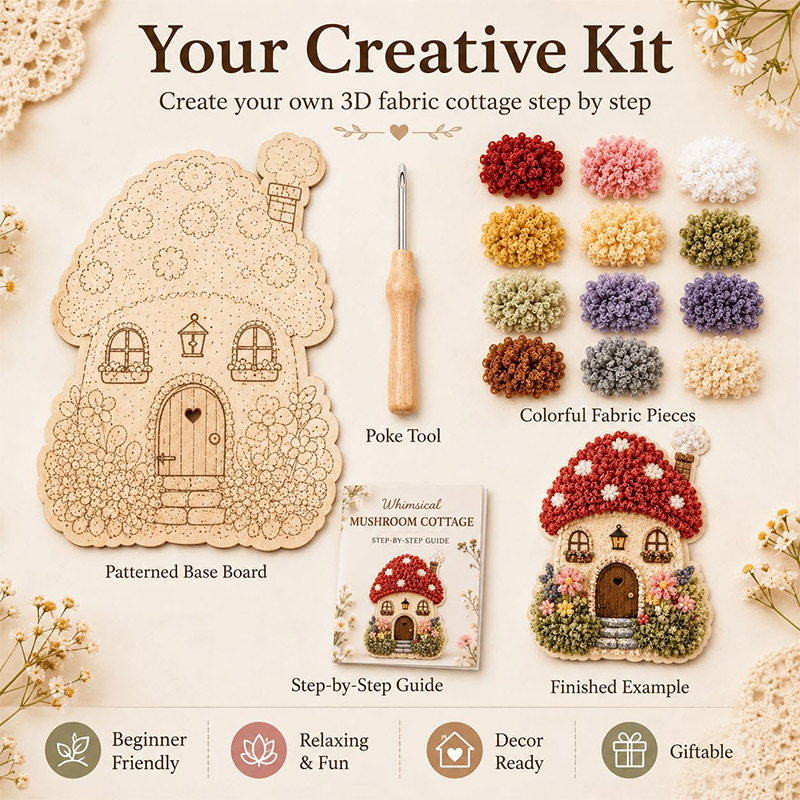 Kit Fai-da-Te Casa dei Funghi  - Embroidery Threads recensione e prezzo