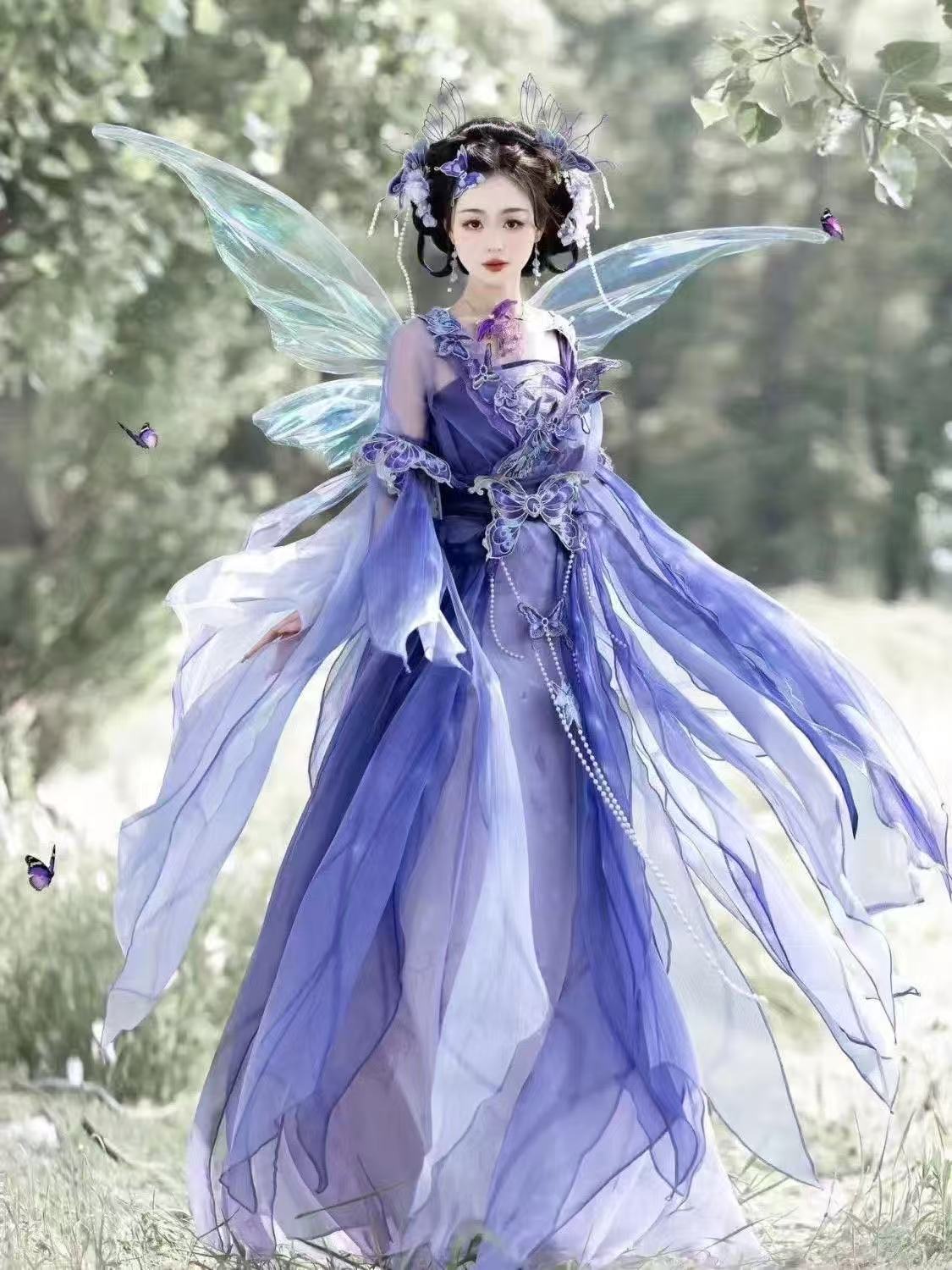 Hanfu Cinese Originale Viola d - Embroidery Skirt recensione e prezzo