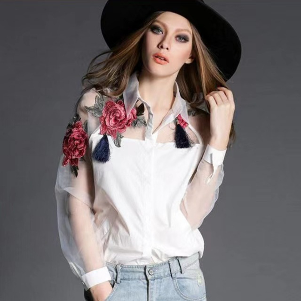 Camicetta in chiffon con ricam - Embroidery Jersey recensione e prezzo