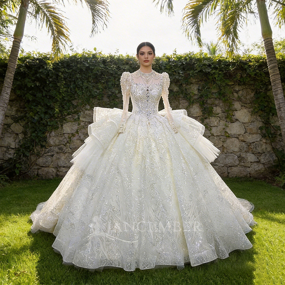 Abito da sposa chic a collo al - Embroidery Organza recensione e prezzo