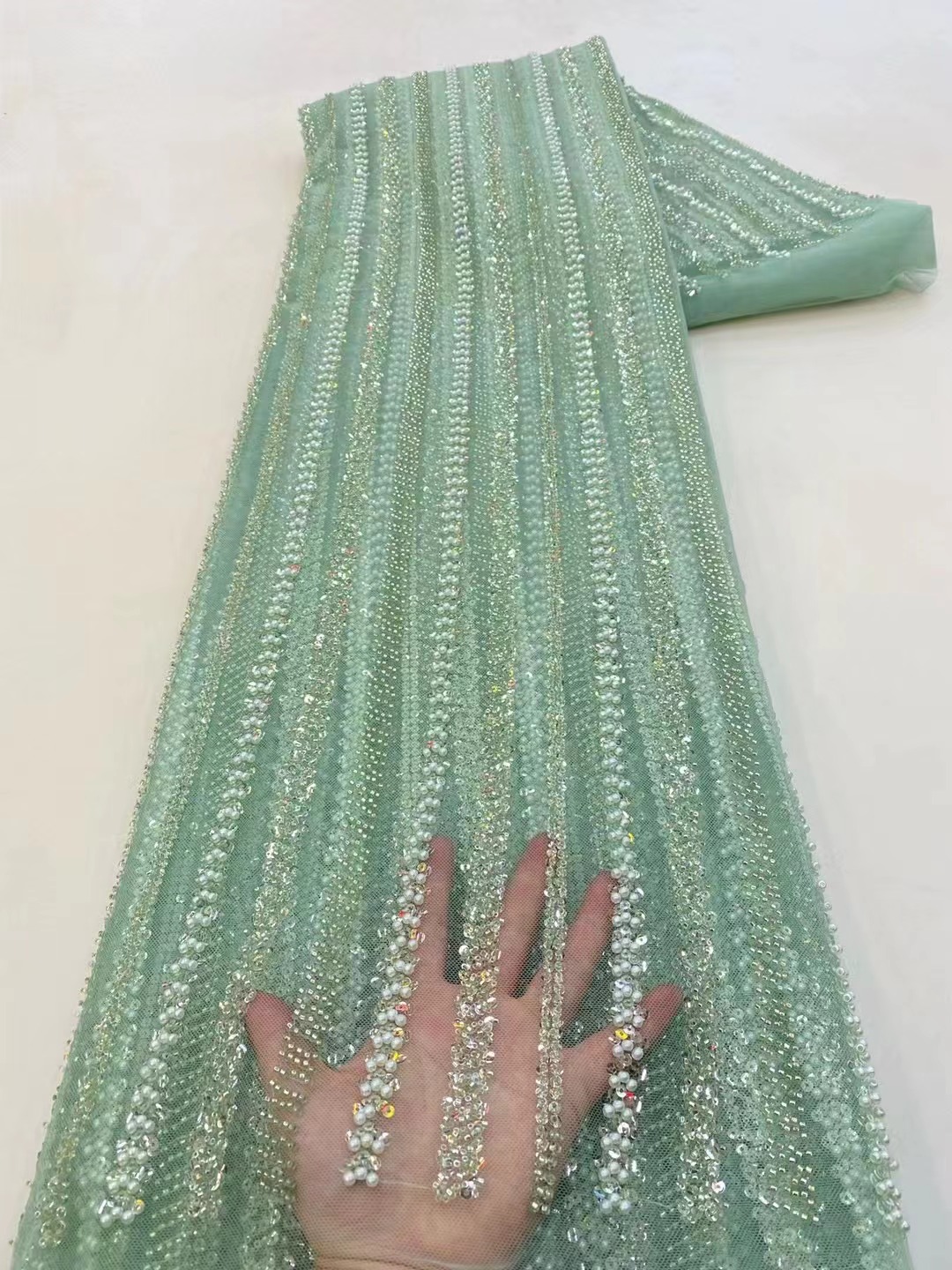 Tessuto di pizzo tulle african - Embroidery Organza recensione e prezzo