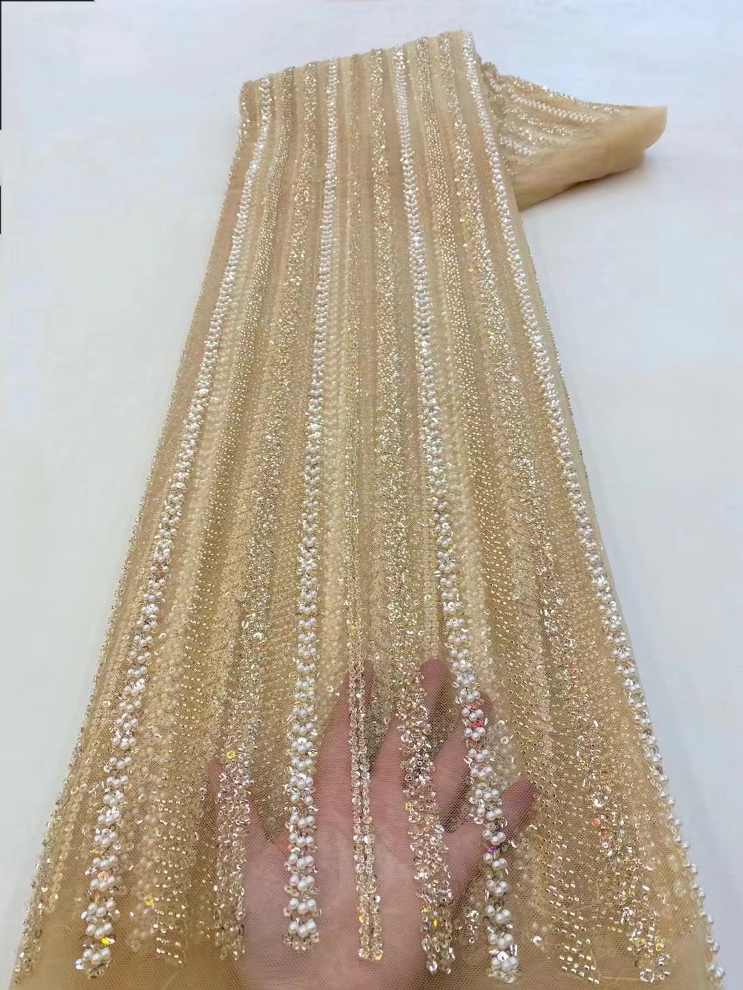 Tessuto di pizzo tulle african - Embroidery Organza recensione e prezzo